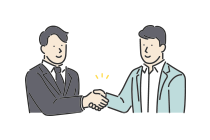 和解成立のイラスト