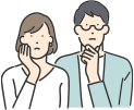 悩んでいる男女